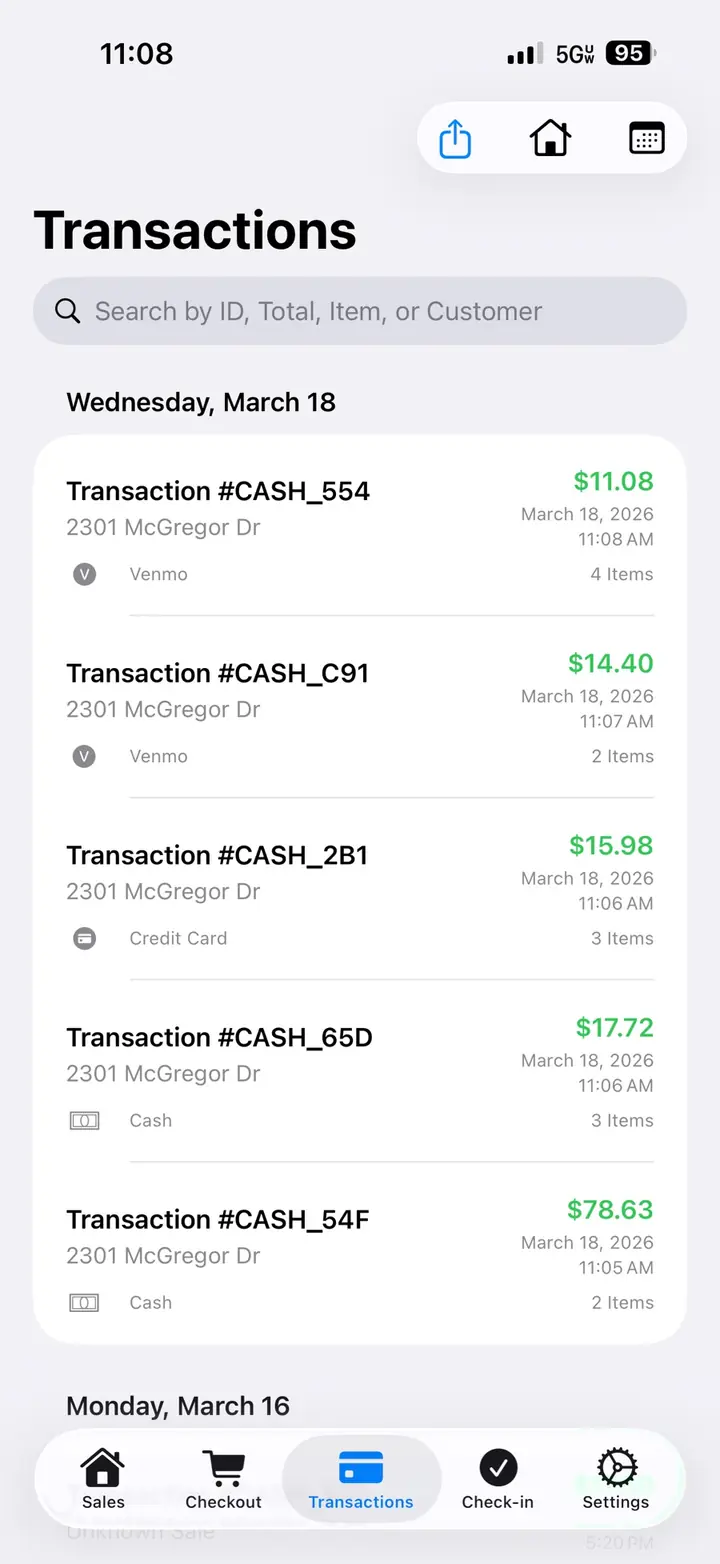 EstateSail client report on iPhone